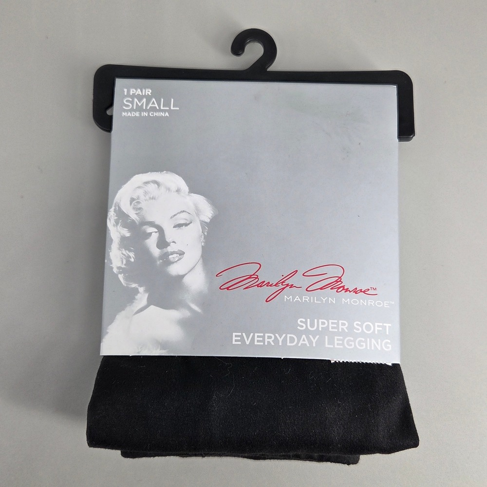 Marilyn Monroe Everyday Leggings Women Small Black Super Soft Stretch Athleisure